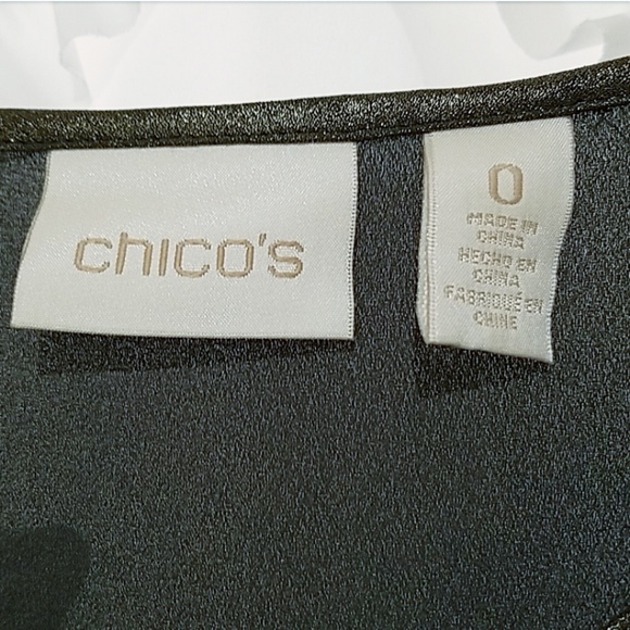 Chico's Gold Green Lace Tunic Size 0 Small 4 - Picture 6 of 7